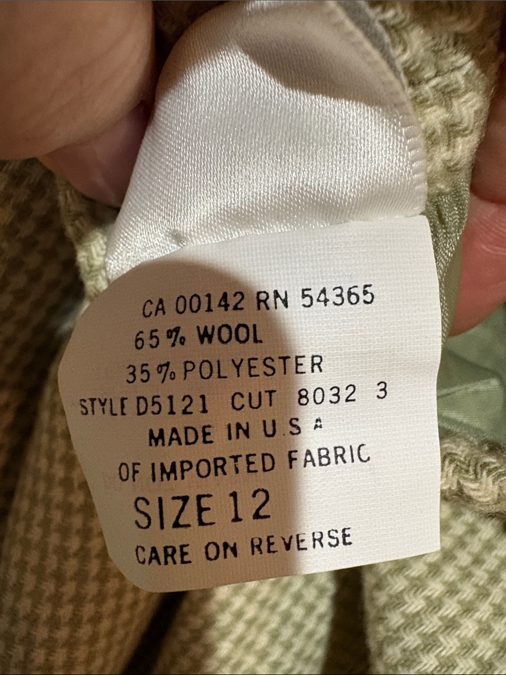 Vintage wool blend jacket and skirt - Picture 8 of 12